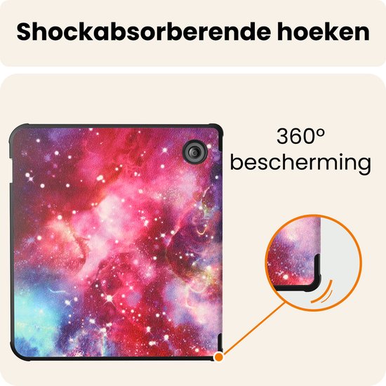 Hoesje Geschikt voor Kobo Libra 2 Hoes Book Case - Hoes Geschikt voor Kobo Libra 2 Hoesje Book Cover - Galaxy van Hoesje  — afbeelding 5