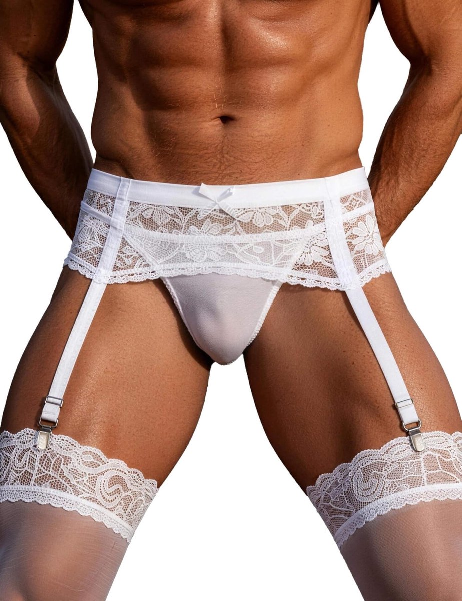 Dailygoods- Lingerieset sexy - Kousenhouder - Jarretelgordel met clips - Ondergoed heren - Grote maten - Comfortabel en stijlvol