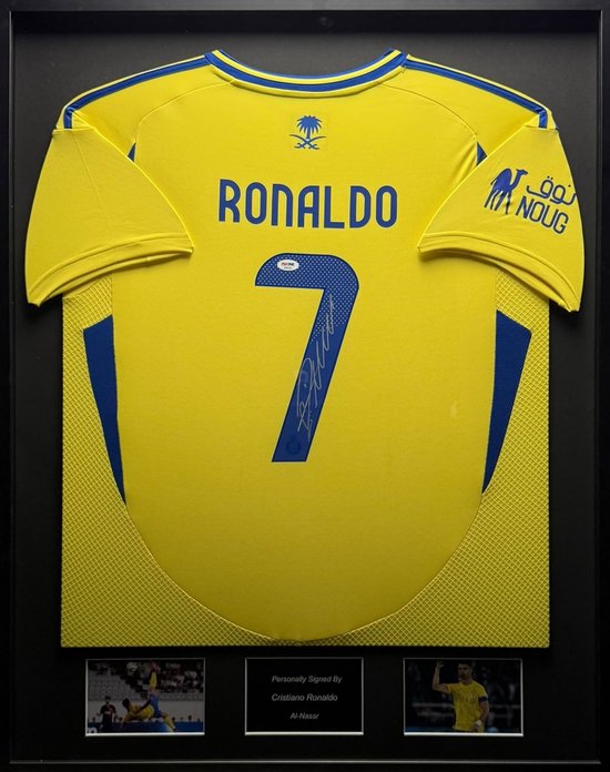 Cristiano Ronaldo gesigneerd Al-Nassr 24/25 ingelijst thuis shirt