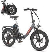 Maxtron MULE Elektrische Fiets – Opvouwbare E-bike – 960Wh Lithium Accu – Actieradius tot 110 km – 20×3.0 inch Banden – 7 Versnellingen – Mechanische Schijfremmen – Stadsfiets – Max. Belastbaar tot 120 kg – Grijs