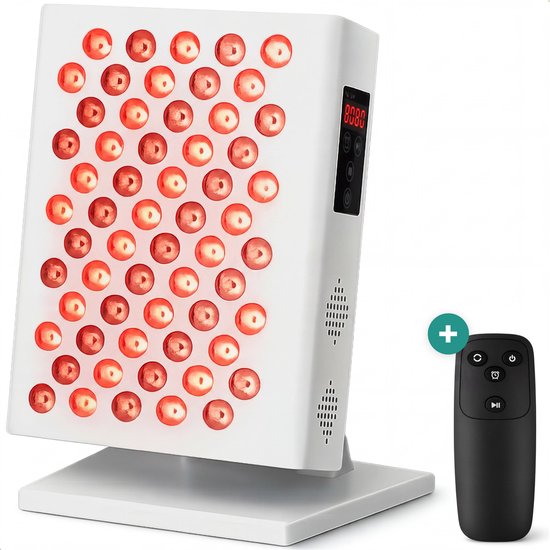 Soft&Silky Luma+ Infraroodlamp - 300W - 630/850NM - 60LEDs - Infrarood - Therapie - Verwarmingspaneel - Lamp - Voor Spieren - Lichttherapie - Gezicht - Gewrichten - Red Light