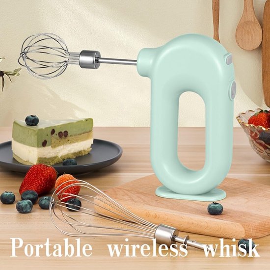 Handmixer Set - Elektrische Garde - Bakken en Mixen - Oplaadbaar met USB - 10 x 16 cm - Wit — afbeelding 4