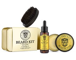 Guardenza Baardset Gold Edition - Baardverzorgingsset met Olie, Boter & Borstel
