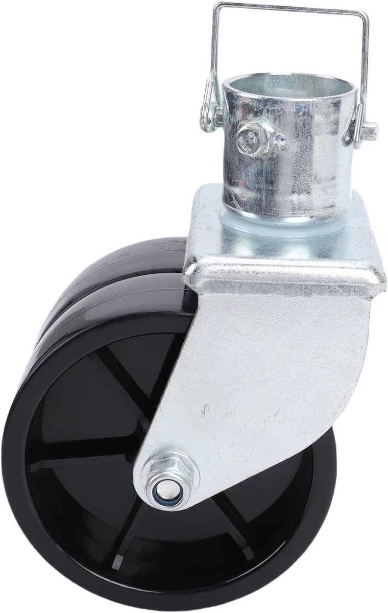 Aanhanger Krikwiel - Dubbel Wiel Trailer - Aanhanger Manoeuvreren - 2000lb Gewichtscapaciteit - 6 inch - Zwart