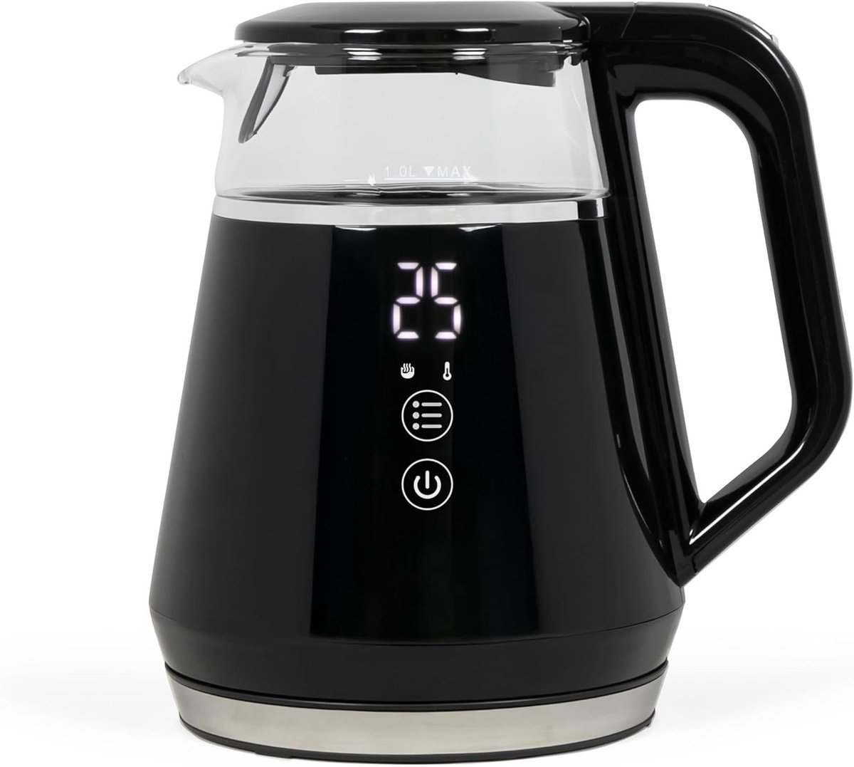 Digitale Waterkoker - Borosilicaatglas - Variabele Temperatuur 40°C tot 100°C - Compact Ontwerp - Voor Dagelijks Gebruik