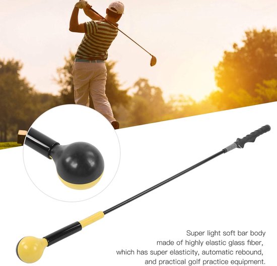 Golf Swing Trainer - Houding Corrector - Golftraining Oefenen - Verstelbare Dubbele Kalibratie - 120 cm - Zwart van GOLF — afbeelding 3