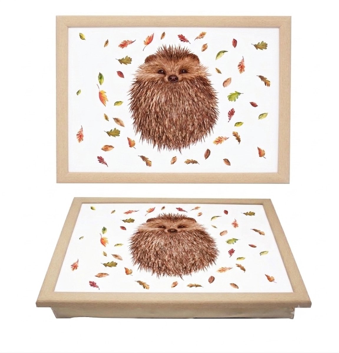 Cosy Creations- Laptray - Schoottafel - Schootkussen - Laptoptafel - Dienblad met kussen - egel 44x33x6 cm