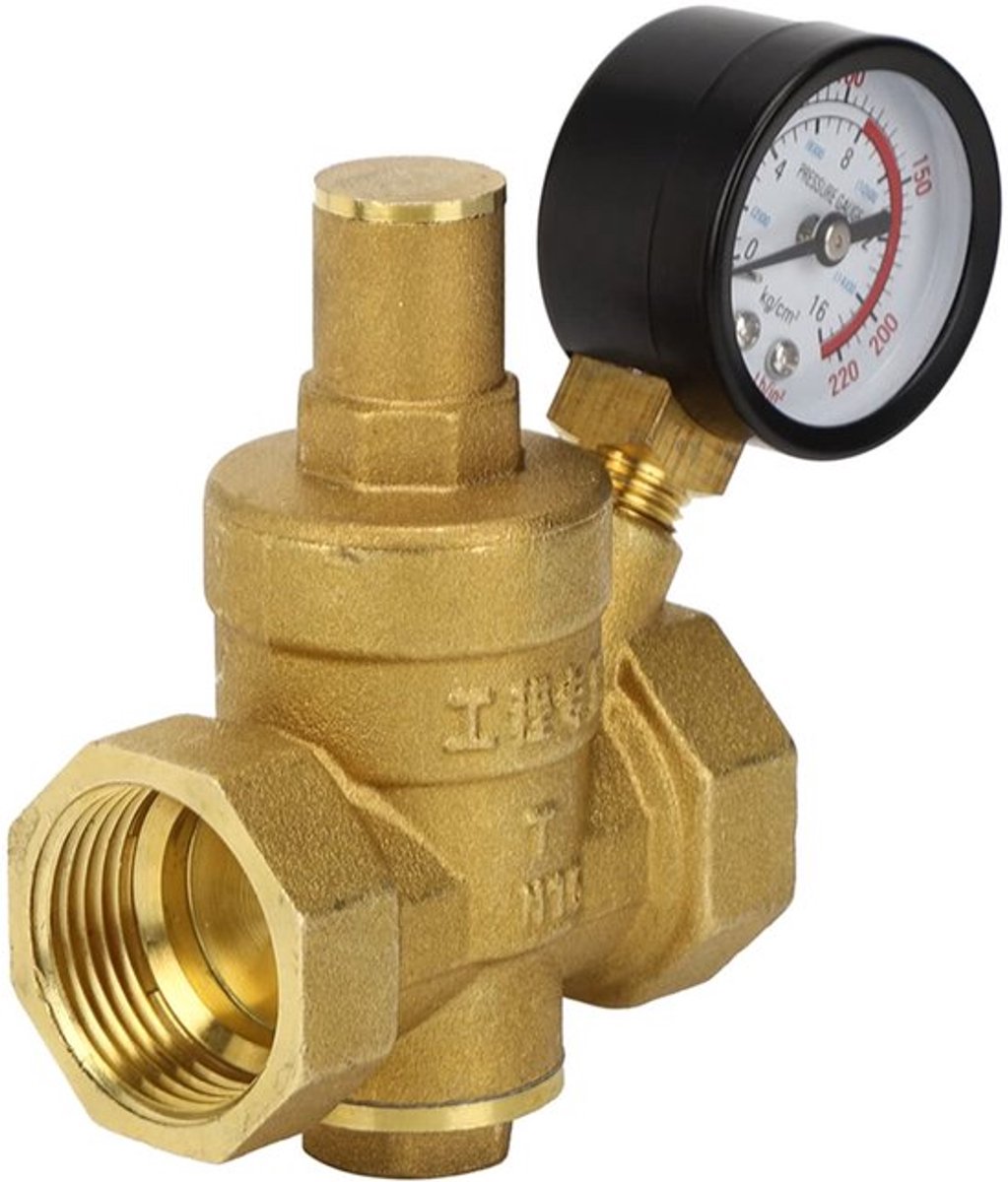 SVGCommerce - Waterdrukregelaar - Verstelbaar - Tot 1.6 MPa - Met Drukmeter