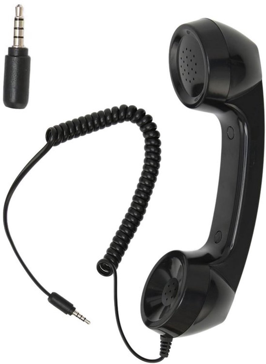 Dailygoods- Telefoonhoorn Retrostijl - 3,5 Mm Telefoonontvanger - Geluidsschakelaar