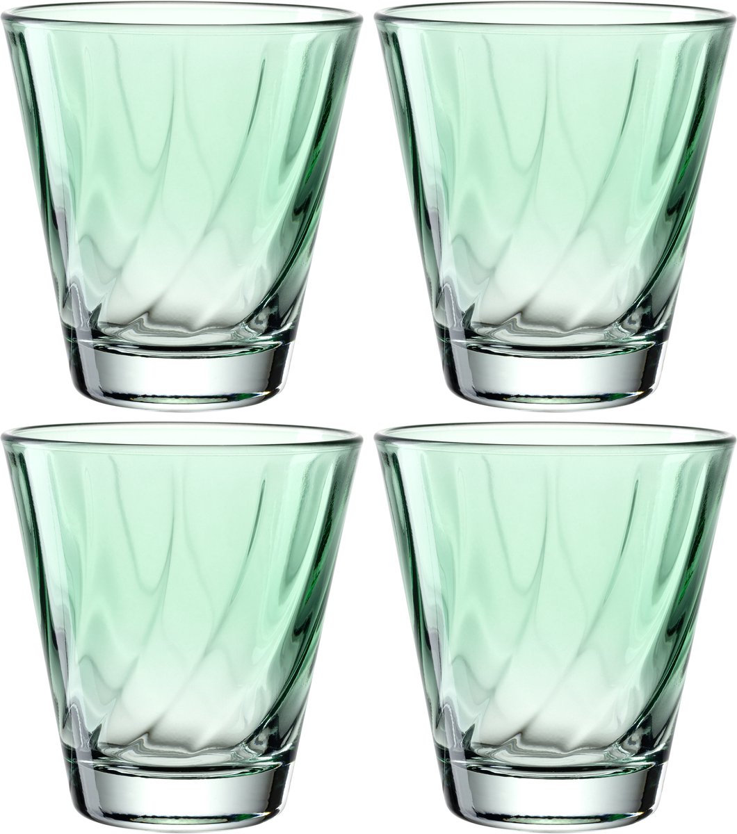 Leonardo TWIST Drinkglas 215ml groen - set/4