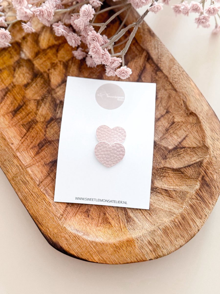 Antislip Haarspeldje Hearts - Oud Roze - Antislip Haarspeldjes - Haarspeldjes voor Baby & Newborn - Kraamcadeau - Haaraccessoires voor Meisjes & Kinderen