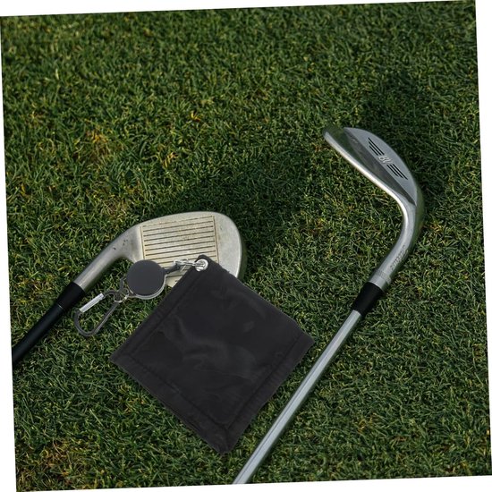 Golf Doek - Microvezel Handdoek - Golf Ballen Reinigen - Zacht Pluche Materiaal - 11.5x11.5cm - Zwart van GOLF — afbeelding 4
