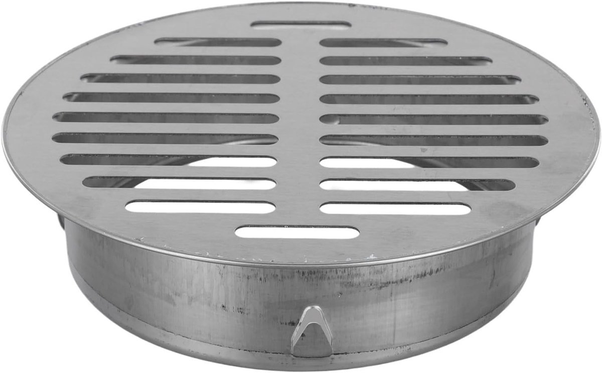 Bodemafvoer Rooster - Insteek RVS - Water Afvoeren - Efficiënte Drainage - 150 mm - Zilver