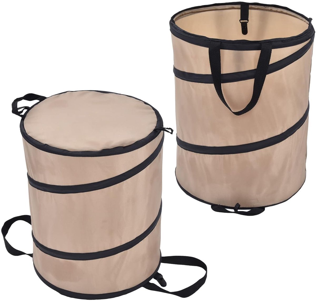 Opvouwbare Bladafval Blik - Tuinafval Container - Tuin Opruimen - Versterkte Stalen Veer - 378L Capaciteit - Groen