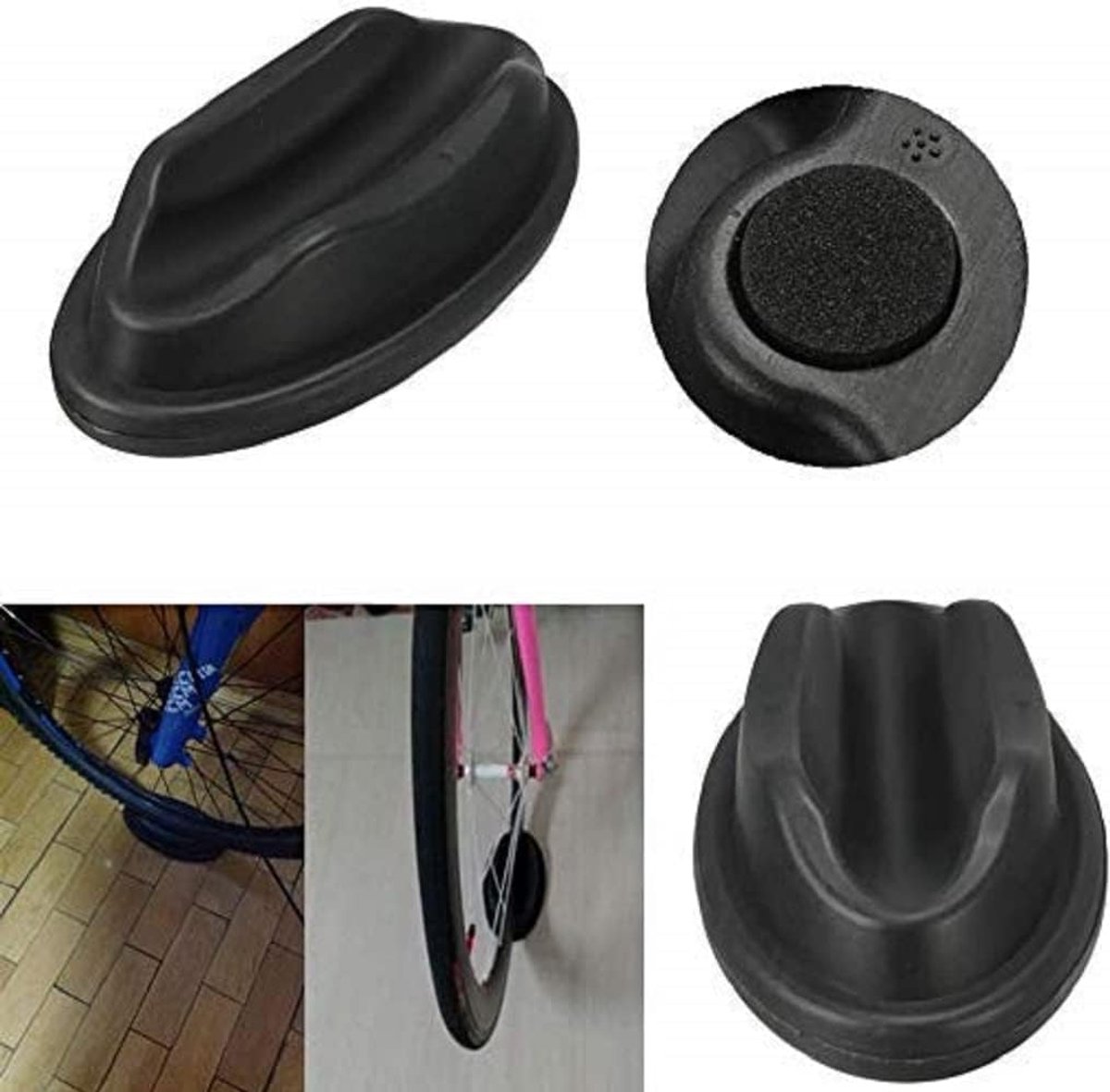 Fiets Voorwiel Riser - Ondersteuningsplatform - Indoor Fietsen - Beschermt Vloer - 15 x 10 x 5 cm - Zwart