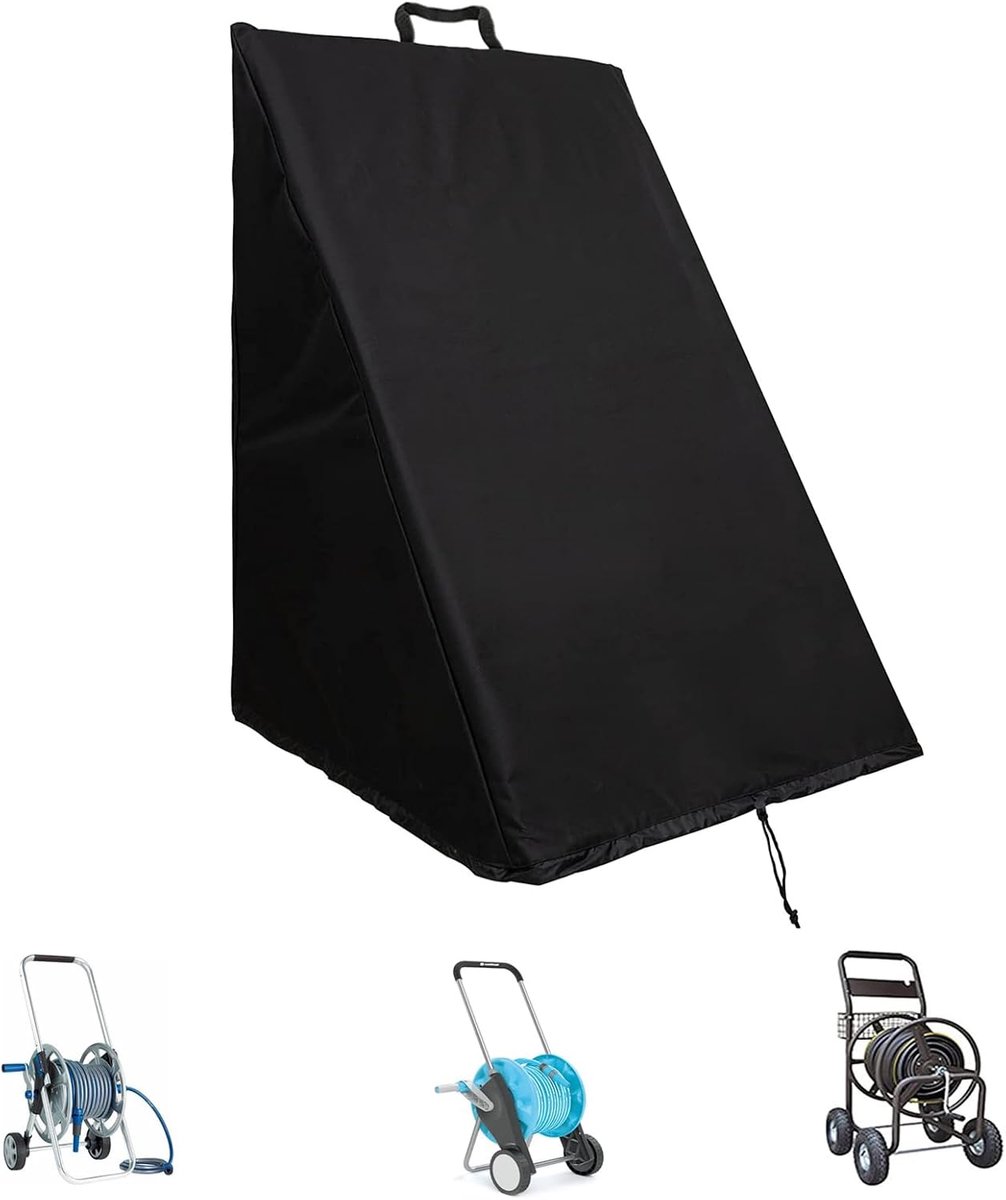 Slanghaspel Afdekking - Waterslang Houder - Bescherming Buiten - Waterdicht Oxford Materiaal - Tot 26x25x35 Inch - Zwart