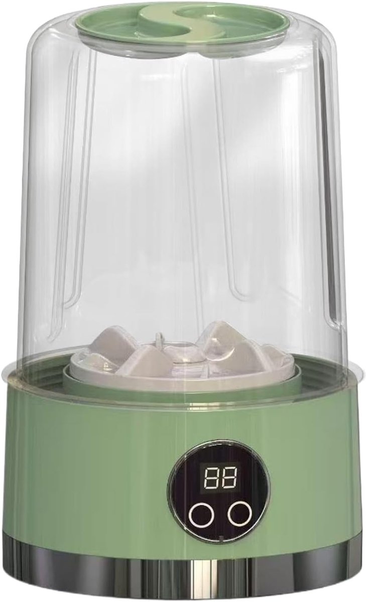 Draagbare Wasmachine - Mini Wasmachine - Hygiënisch Wassen - Stille Werking - 14x14x14 cm - Groen