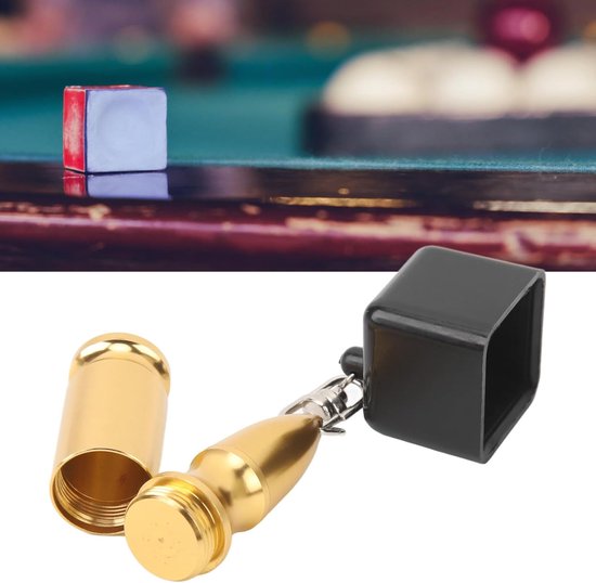 Biljart Krijt Houder - Pool Cue Accessoire - Spel Ondersteuning - Duurzaam Aluminium Siliconen — afbeelding 2
