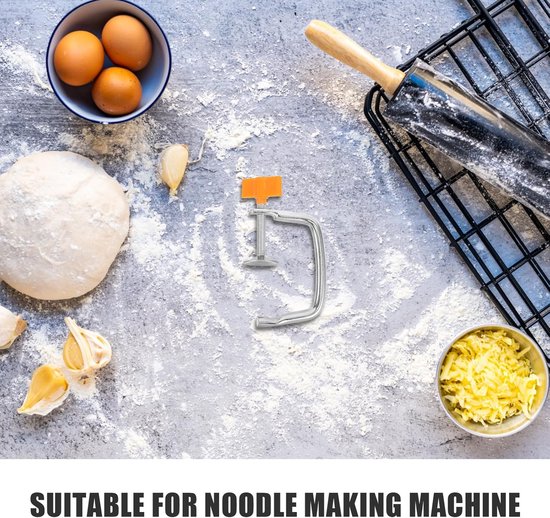 Pastamaker Klem - Noodle Maker - Zelf Pasta Maken - Flexibel Verstelbaar - 3.5-7.5 cm - Rood van Pastamaker — afbeelding 5