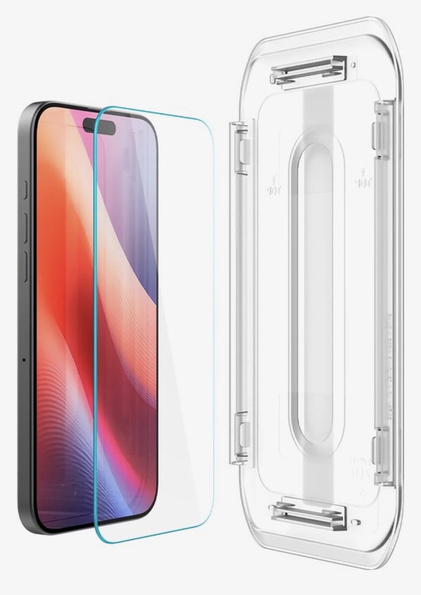 Brave Bear Privacy Screenprotector - Geschikt Voor Apple iPhone 16, 16 Pro, 17, 17 Pro - Gehard Glas