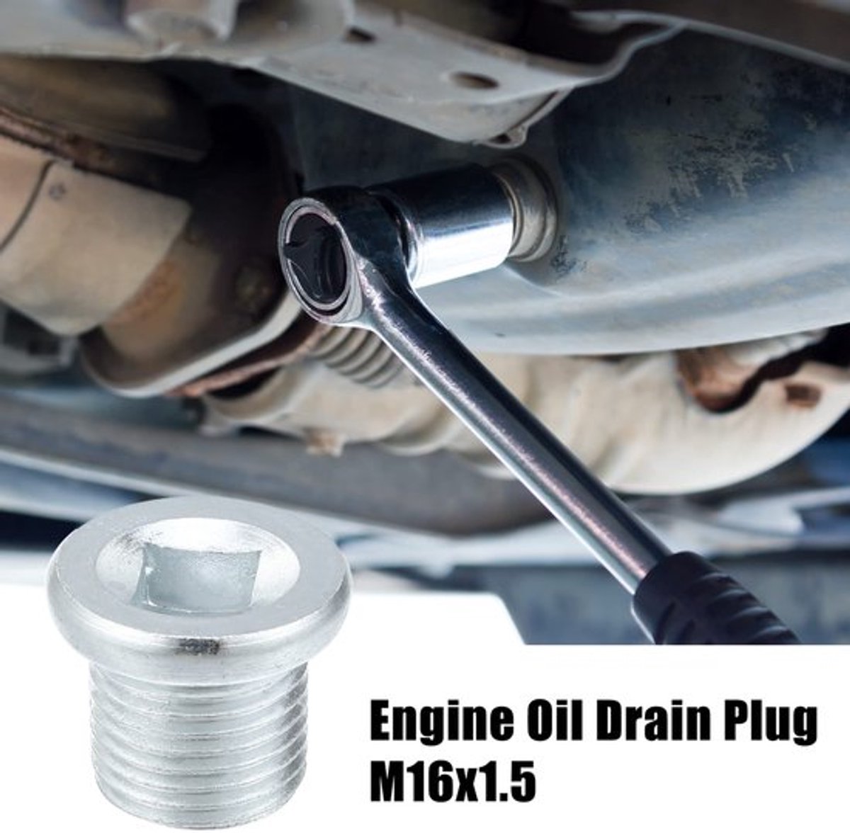 Store_9 - M16x1.5 Motorolie Afvoerplug - Hoogwaardige afdichting - Zilverkleurig