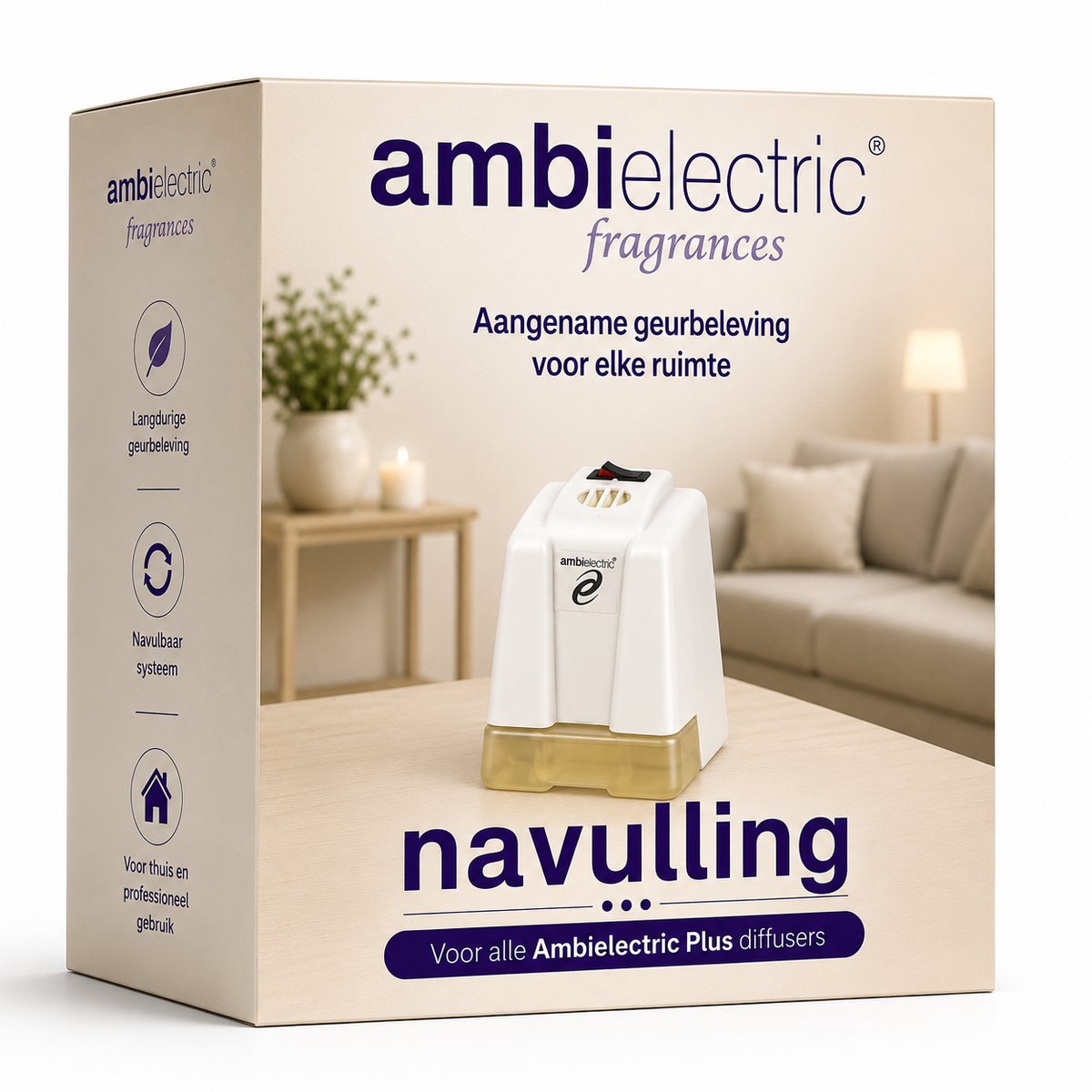 Ambielectric Muggen Protect Navulling 100 ml – Helpt Muggen Op Afstand Houden – Met Natuurlijke Citronella – Tot 30 Dagen – Geschikt voor Ambielectric Plus Diffuser