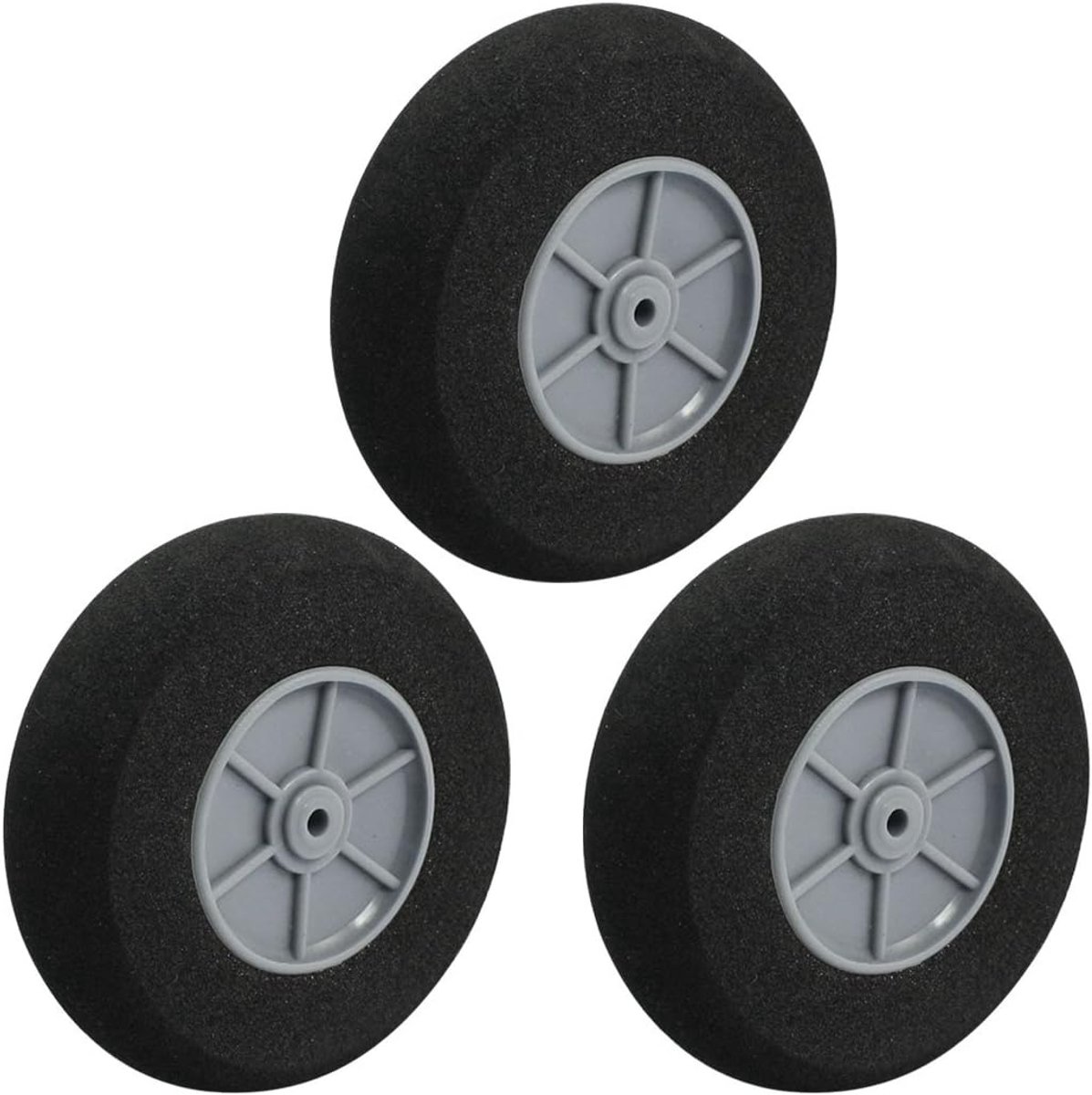 RC Vliegtuig Wiel - Hobby Wiel - Modelbouw Vliegen - Lichtgewicht Spons - 65x18.5mm - Zwart