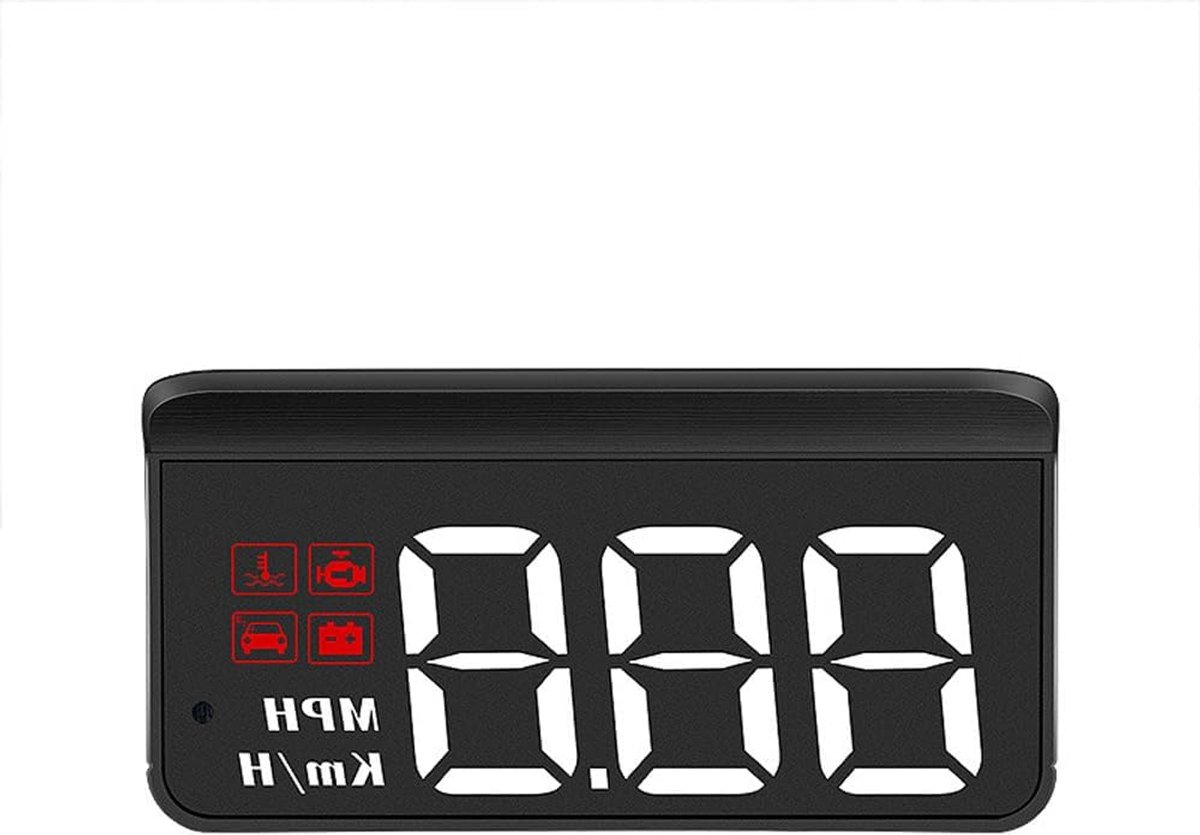 Digitale Head Up Display - Autosnelheidsmeter Voorruitprojector - Veilig Rijden - Realtime Rijgegevens - 10x10x10 mm - Zwart