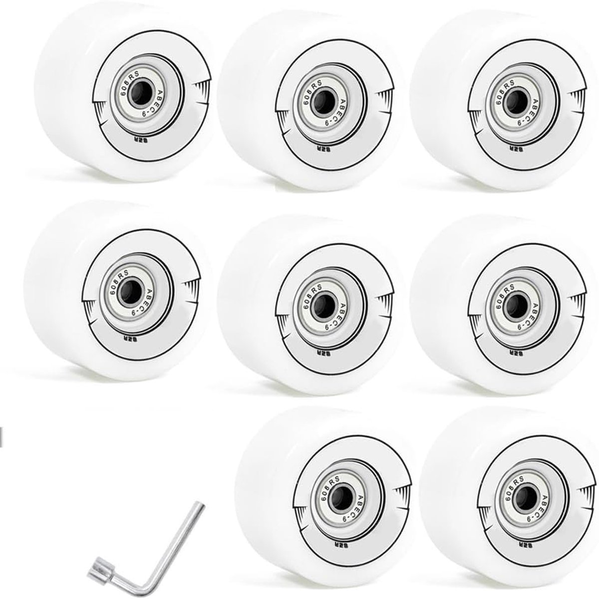 Schaats Wielen Rolschaats Onderdelen Binnen en Buiten ABEC-9 Lagers 58 mm