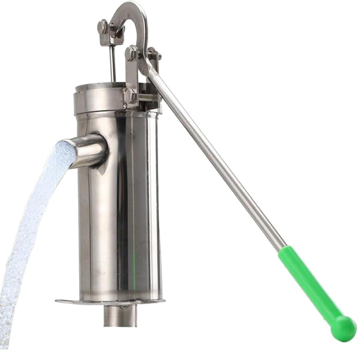 Handwaterpomp - Kanpomp Tuin - Water Verplaatsen - Roestvrij Staal - Tot 10m Diep - Zilver