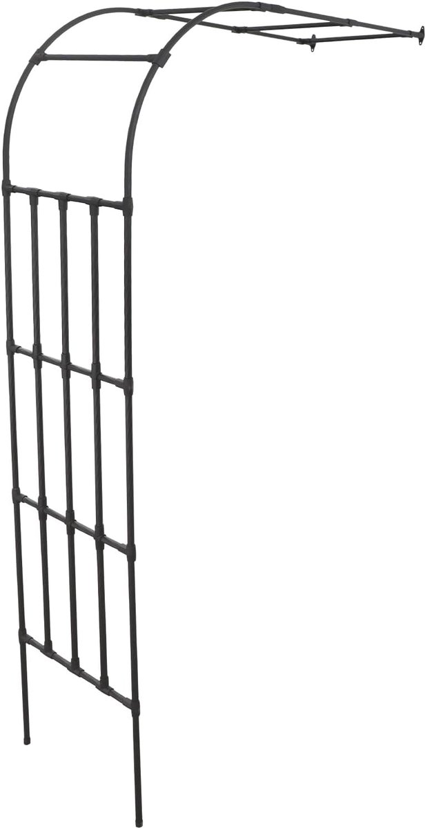 Rozenboog - Halve boog - Klimplanten Steunen - Gegalvaniseerd staal - 26 m hoog - Zwart