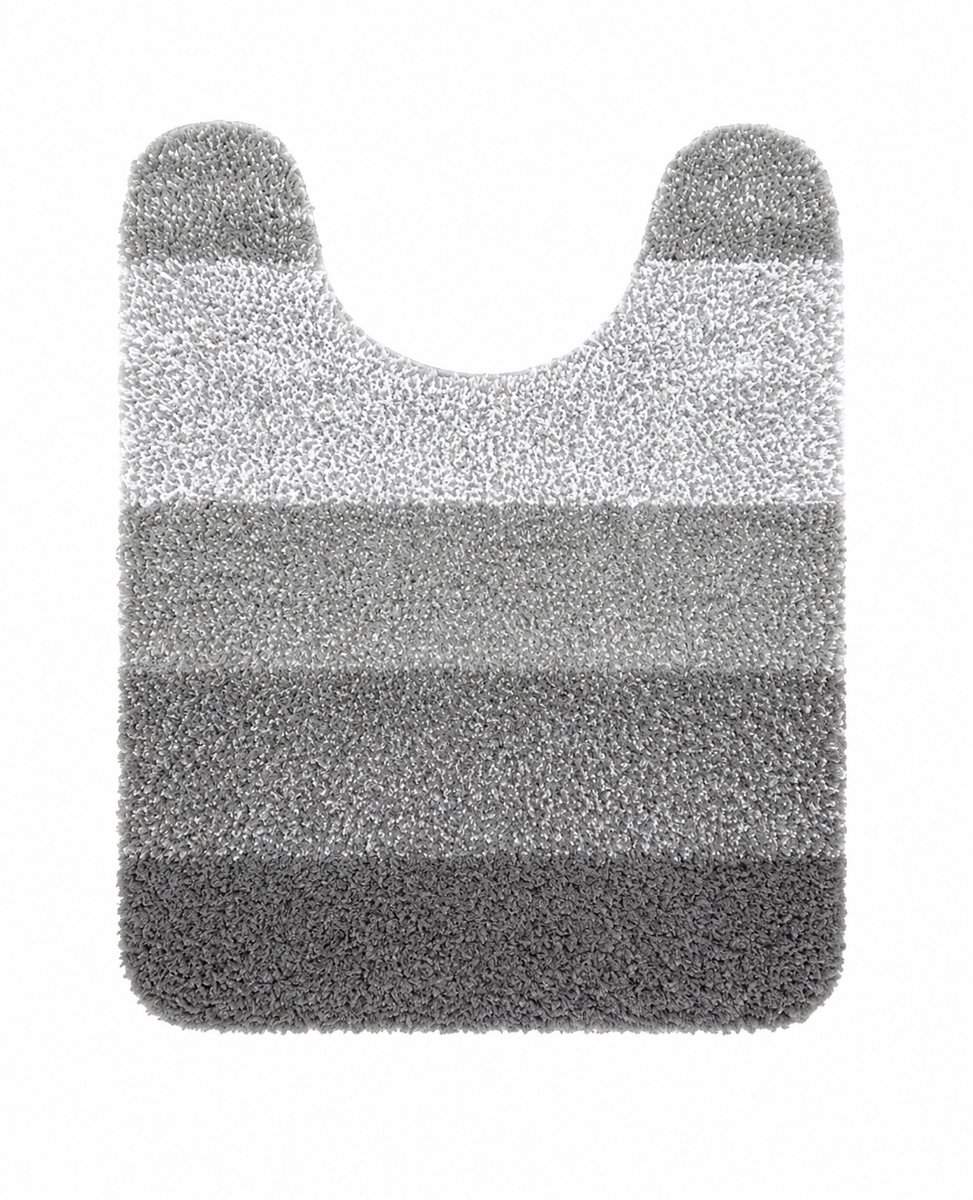 WC Mat Grijs 61x51 cm – Zachte Microvezel Toiletmat – Antislip TPR – Waterabsorberend