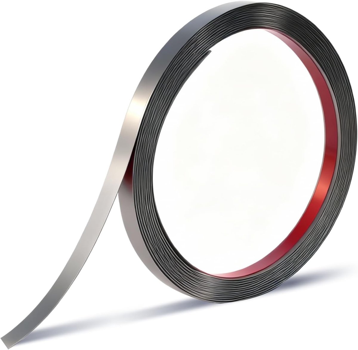 Zelfklevende Metalen Tape in Geborsteld Zilver - Decoratieve Strips voor Wand, Haard en Meubels, 5 m x 1 cm, Ideaal voor Creatieve Projecten en Vulling van Gaten