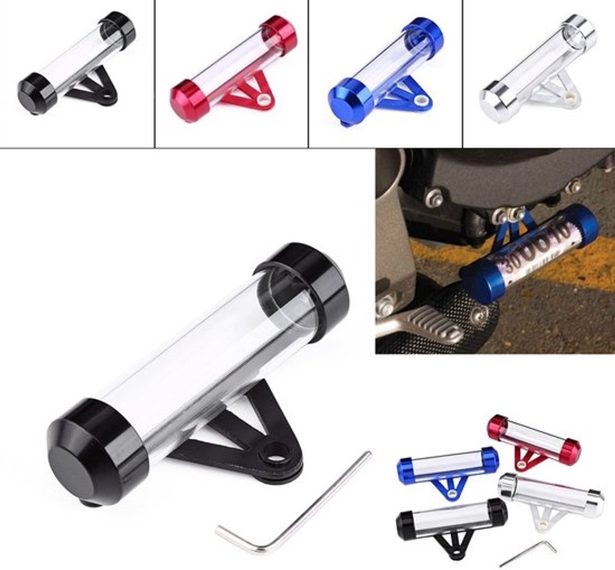 Aladdien - Motorfiets Verzekering Sticker Houder - Waterdichte Schijf Buis Houder