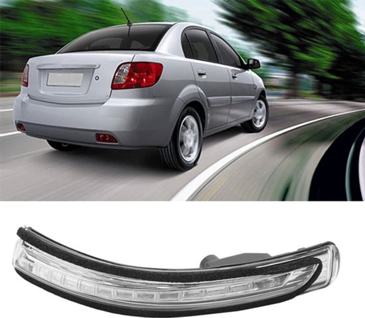 Vt products - Car Charfeau Mirmoir Leat Letroir - Vervangingslampen - Zwart
