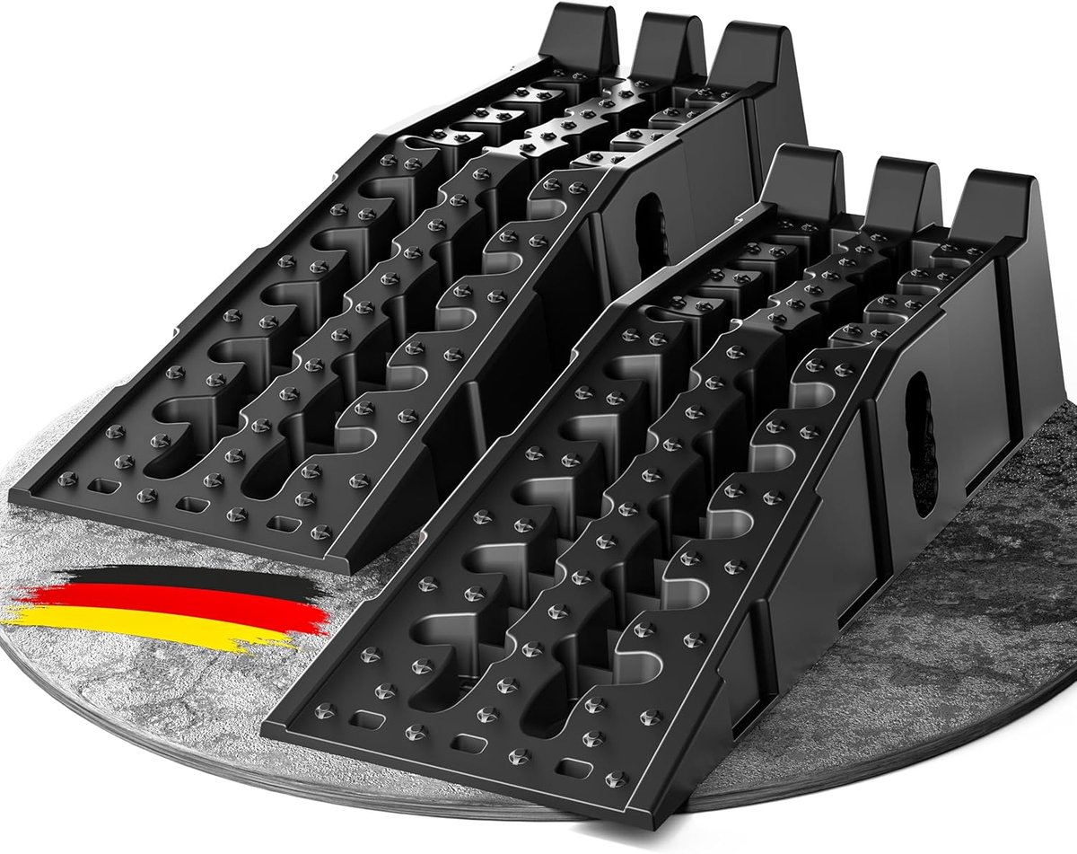 Oprijplaten Set - Auto helling - Veilig Werk - Extra Grip - 90 cm Lengte - Zwart