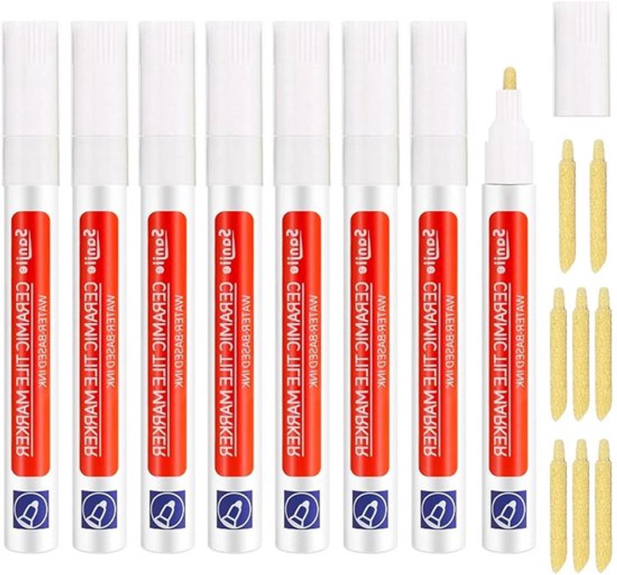 Tegelvijver Allecto Plus, wit, 8 stukken