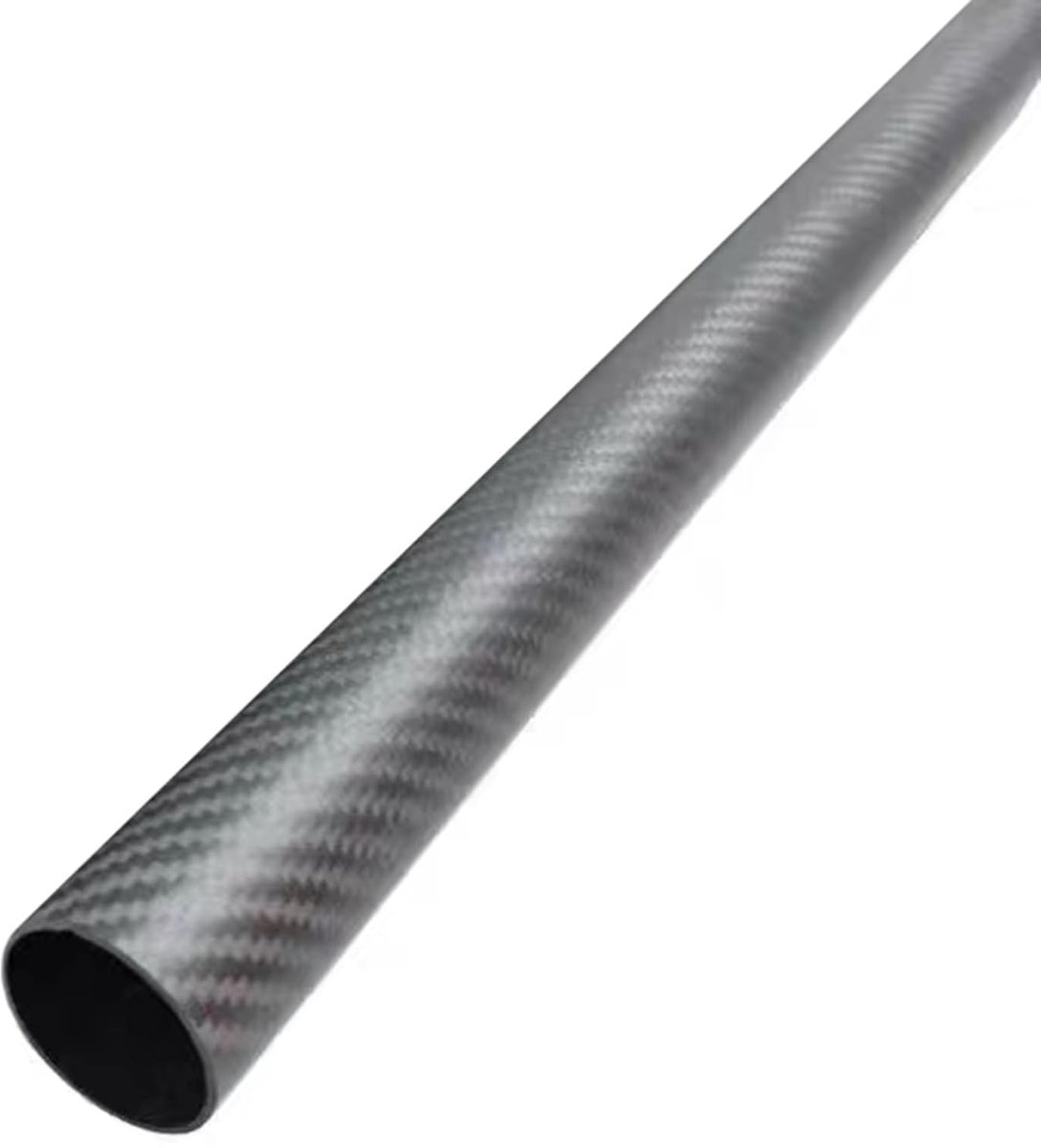 Koolstofvezelbuis - 3K Geweven Buizen - Modelbouw Ondersteuning - Hoge Sterkte Lichtgewicht - 100 cm Lengte - Mat Zwart