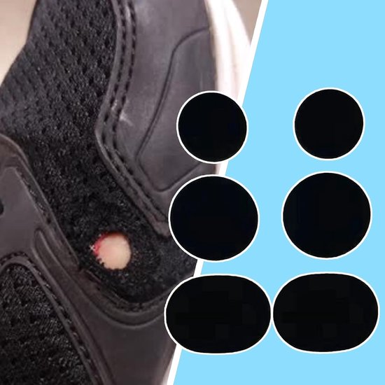 Schoen reparatie - Zelfklevende patches - Schoenen verstevigen - Waterproof lijm - 6 stuks - Zwart — afbeelding 2