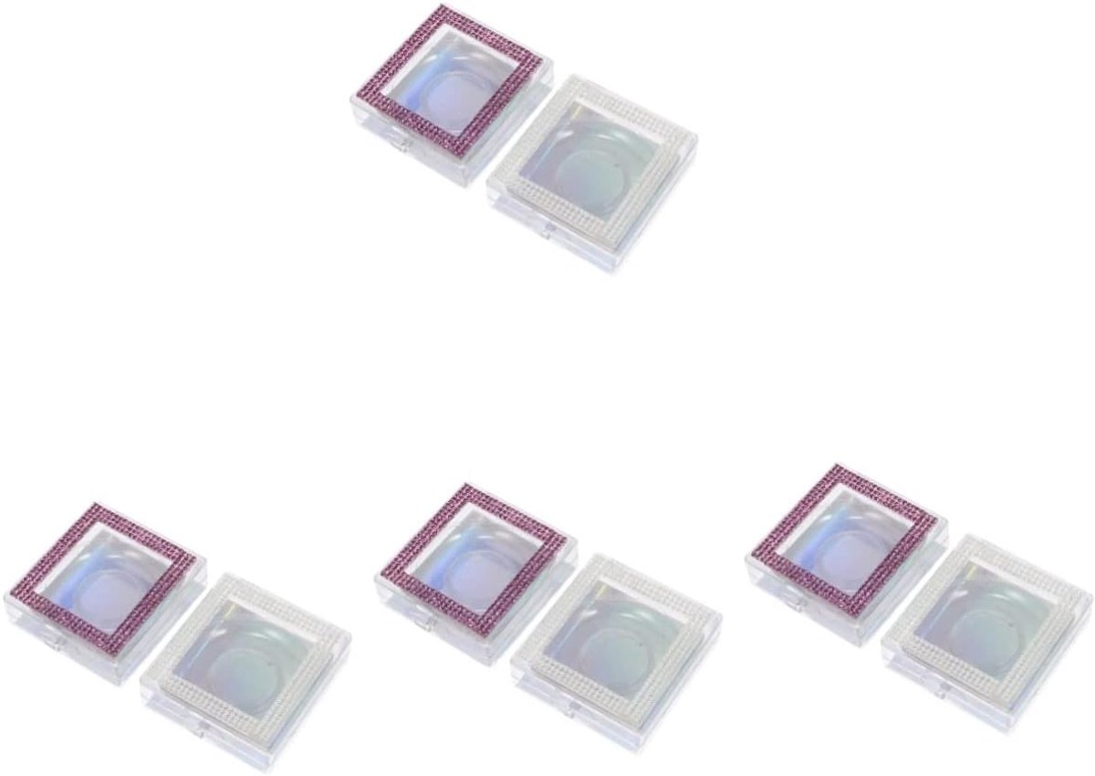 Wimper Opbergdozen - Valse Wimpers - Wimpers Beschermen - Met Transparant Raam - 8 Stuks - Diverse Kleuren