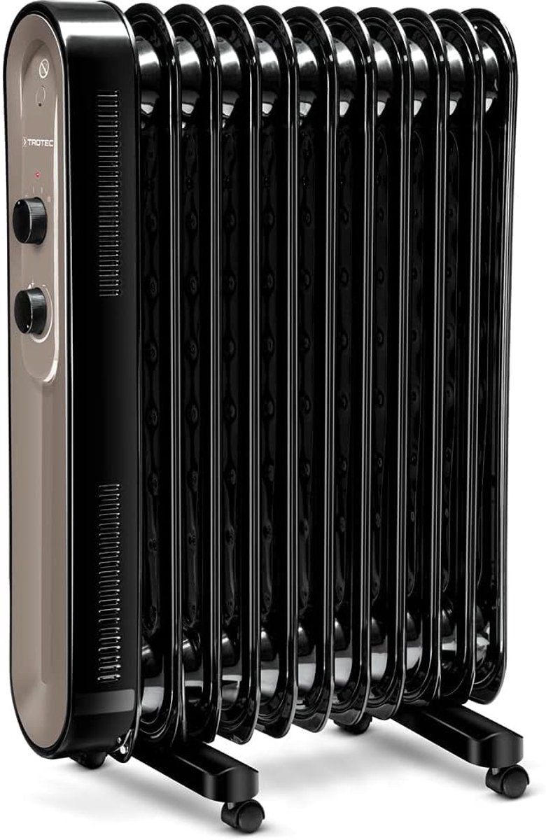 Elektrische Radiator - Oliekachel - Ruimte Verwarmen - Traploze Thermostaat - 2.200 Watt - Zwart