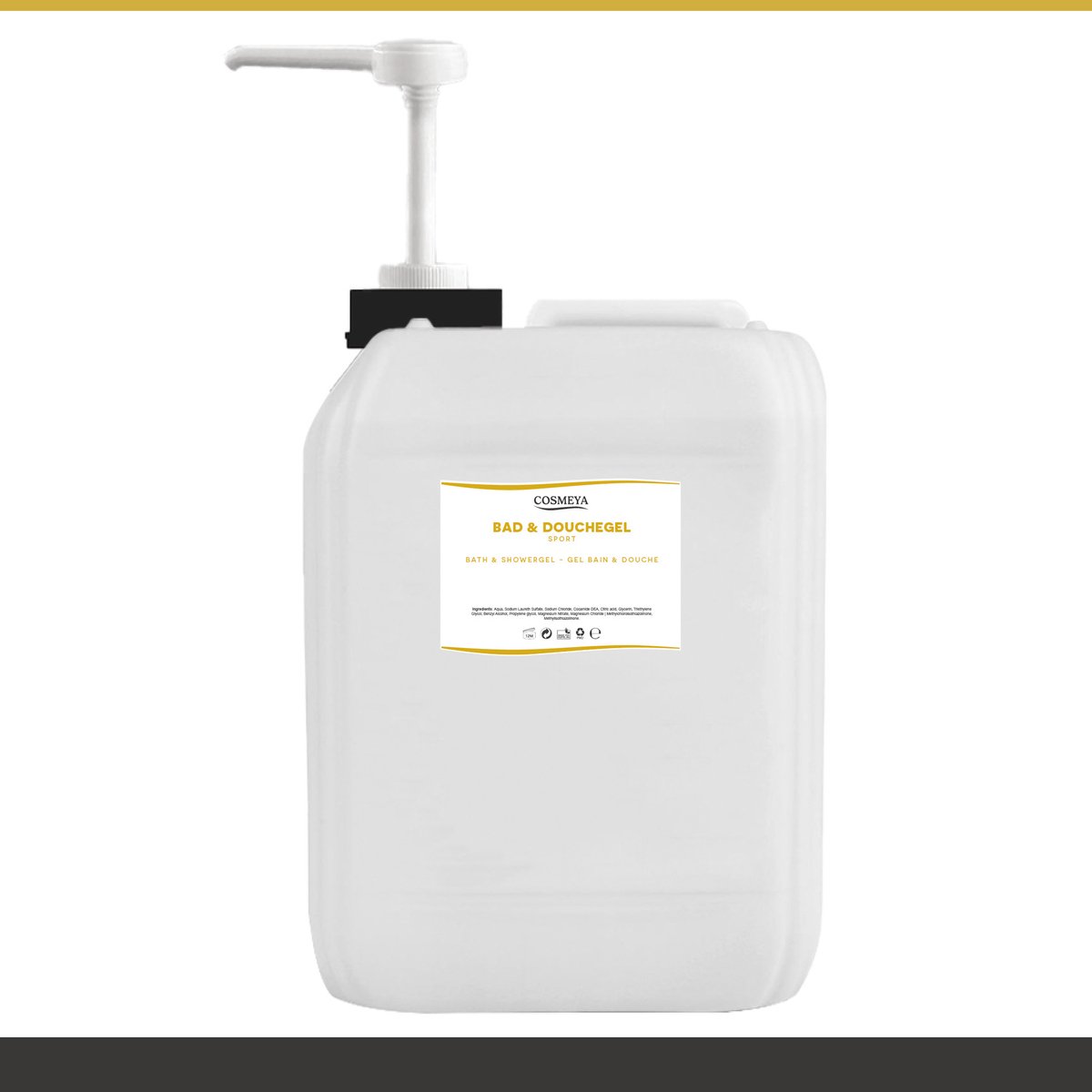 Bad & Douchegel - Sport - Transparant - 5 Liter - Met Pomp - Jerrycan - Navulling