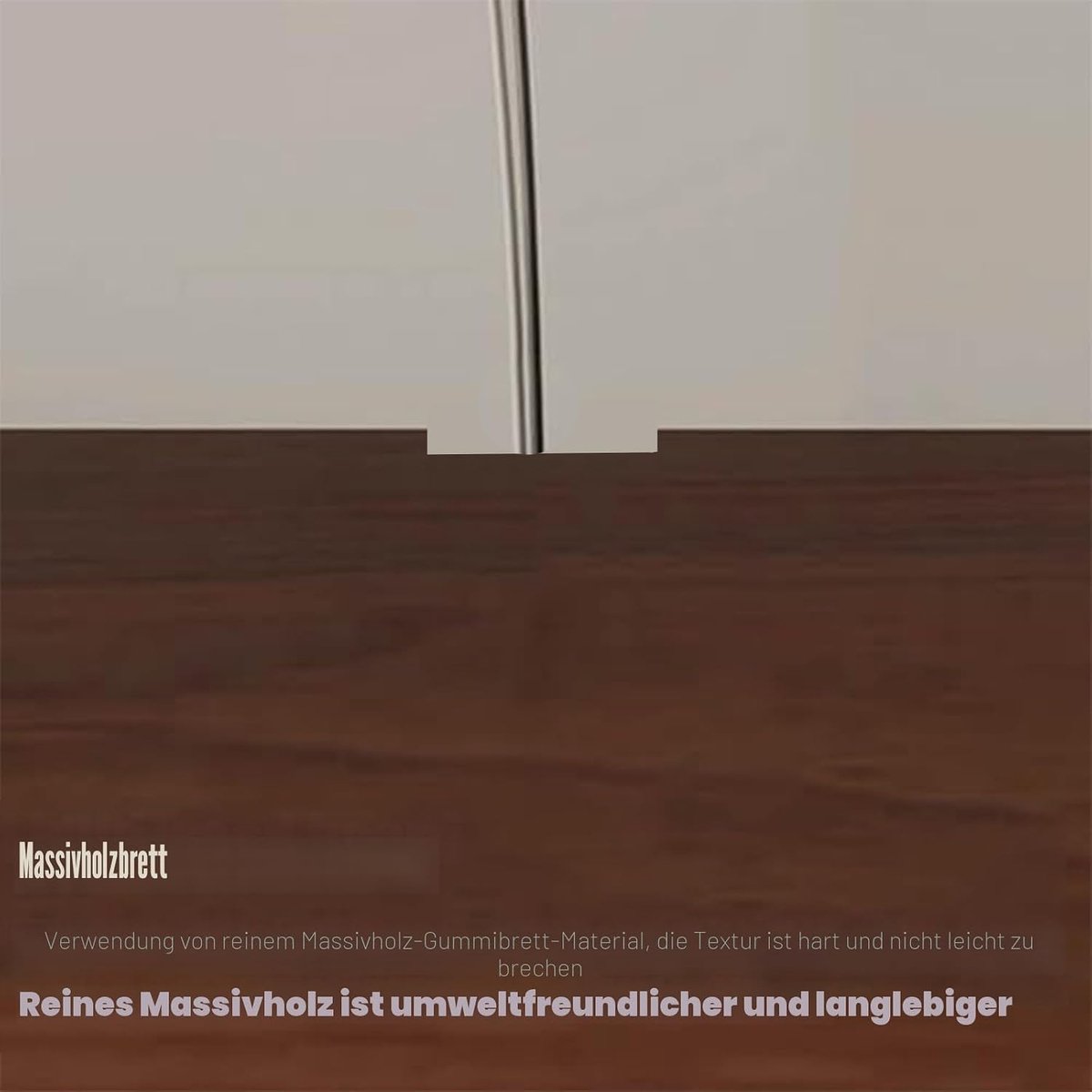 TV-meubel Zwevend 160 cm Massief Hout - Wandkast met Lade, Hangende TV Kast, Wandmontage, Opbergruimte, Smal Design voor Woonkamer, Slaapkamer & Klein Appartement - Bruin - Mobili Bella