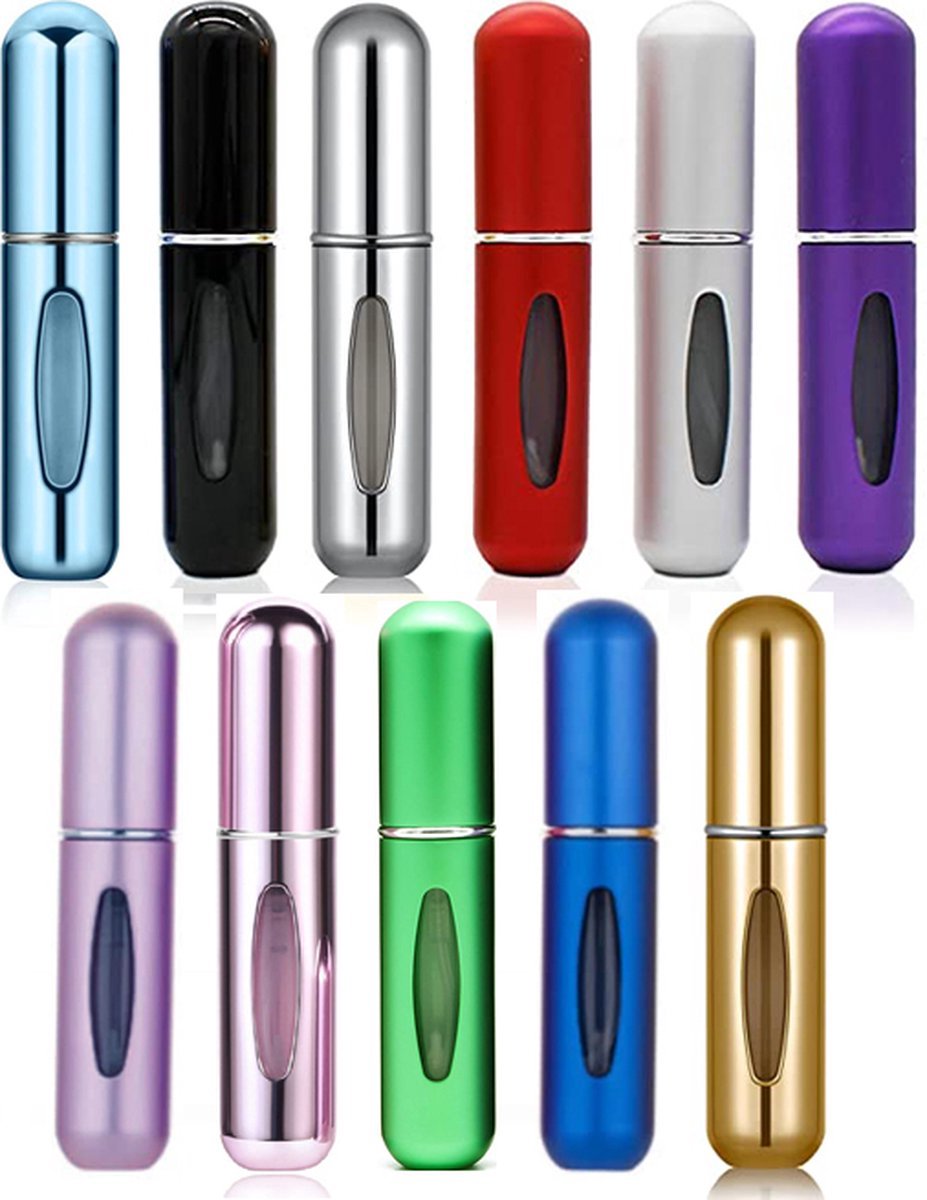 Parfumverstuiver navulbare parfumflessen draagbare verstuiver draagbare spuitfles zakverstuiver 5ml perfume atomizer 3x Paars