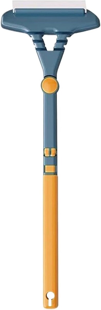 Raamscherm reiniger - Hordeur borstel - Streeploos reinigen - Dubbele functie - 458 cm - Geel