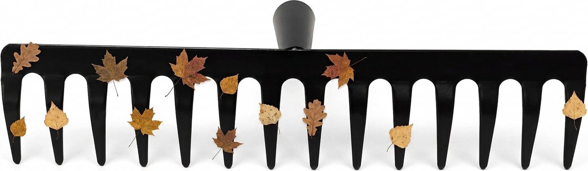Livatto Tuinhark – Metalen stalen hark met 10 tanden voor harken en grondbewerking – Zwart – 250 mm