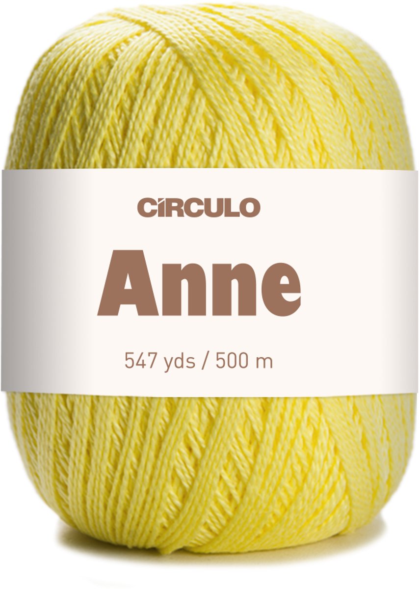 Círculo Anne - Haakgaren - 100% gemerceriseerd katoen - 500 m - Limoengeel