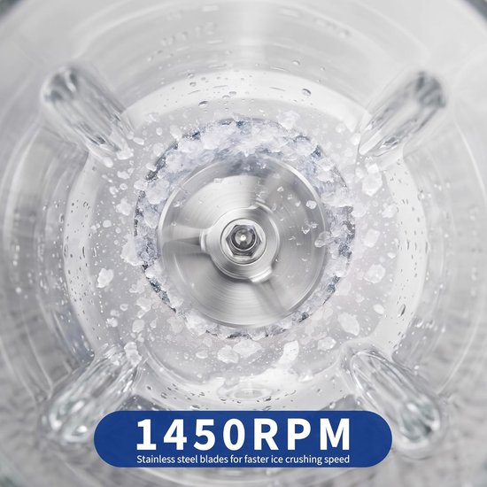 Professionele 300 W-slush-ijsmachine - met ETL-certificering - commerciële roestvrijstalen ijsbreker met dubbel mes - tank van 50 l - 300 kg/u - voor bars, keukens en evenementen - blauw van Triumpunpre — afbeelding 2