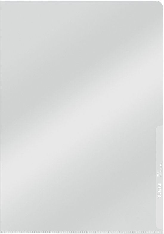 Transparante Leitz 4100 map met geperforeerde rand.