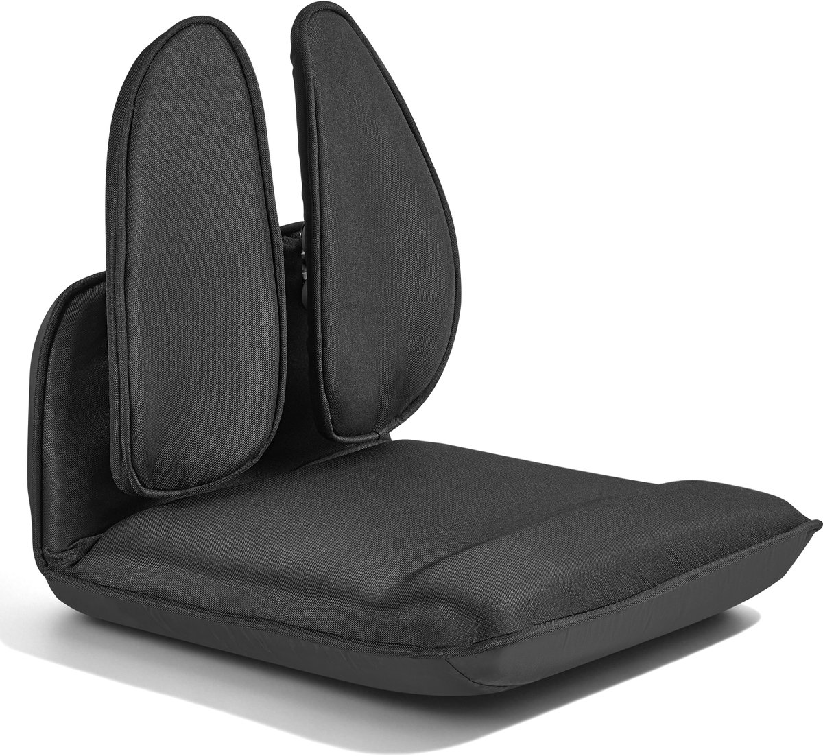 Vevor Vloerstoel, 5-Standen Verstelbaar, Vloerfauteuil met Ergonomische Rugleuning, Metalen Frame, Schuim- en Linnen Bekleding, Multifunctionele Relaxstoel om te Lezen en te Ontspannen, Zwart